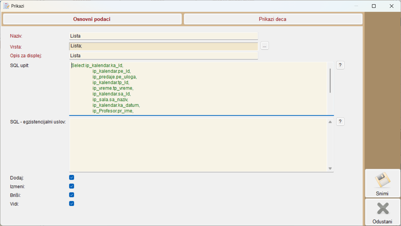 SQL upiti za prikaze